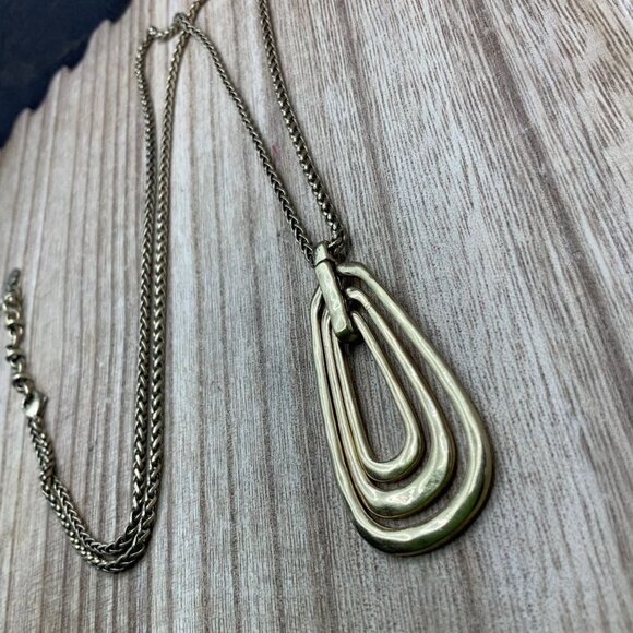 Lucky Brand Jewelry - Lucky Brand Triple Orbital Gold Tone Necklace
